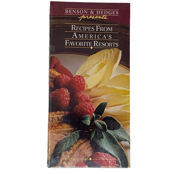 Vintage 80s Recipes From Americas Resorts Cookbook Benson and Hedges Cigarettes - Picture 1 of 6
